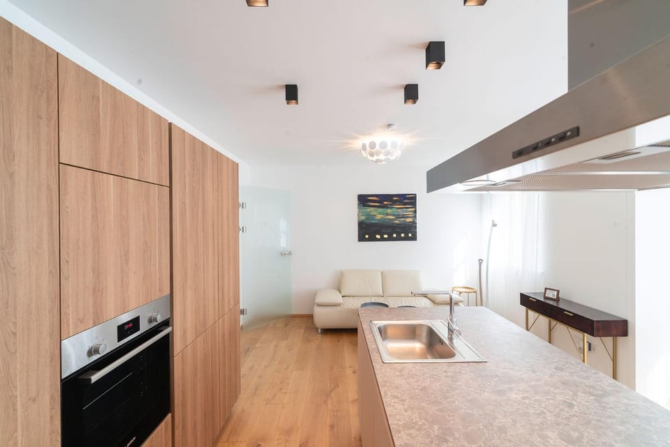 Living room, kitchen