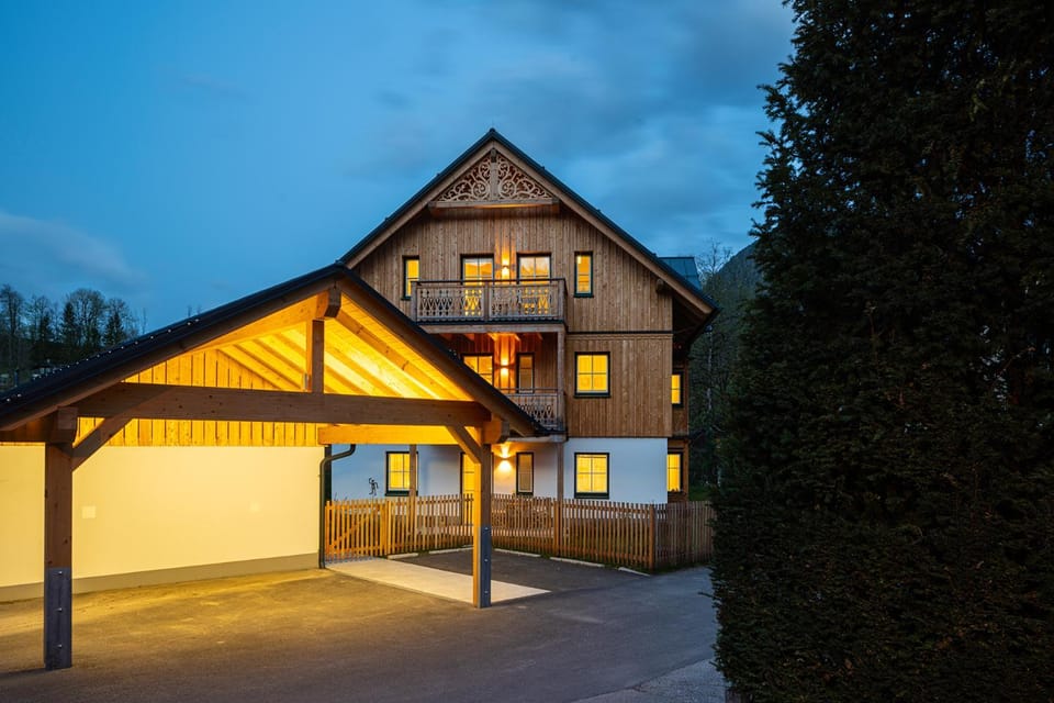 Property building, Night, Parking