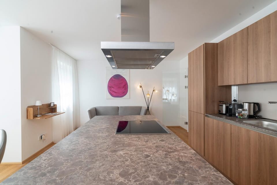 Living room, kitchen