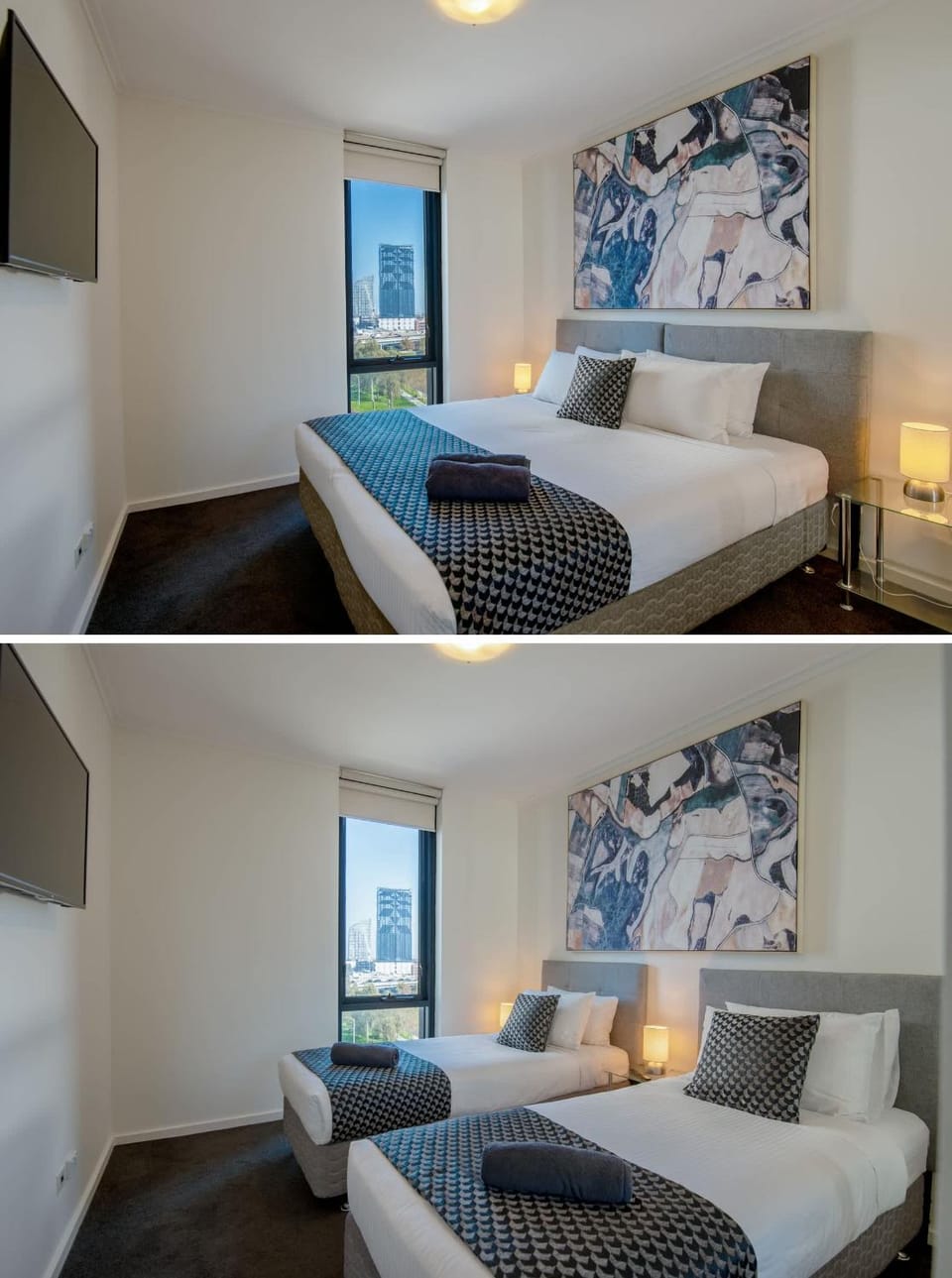 Bed, TV and multimedia, Photo of the whole room, Bedroom