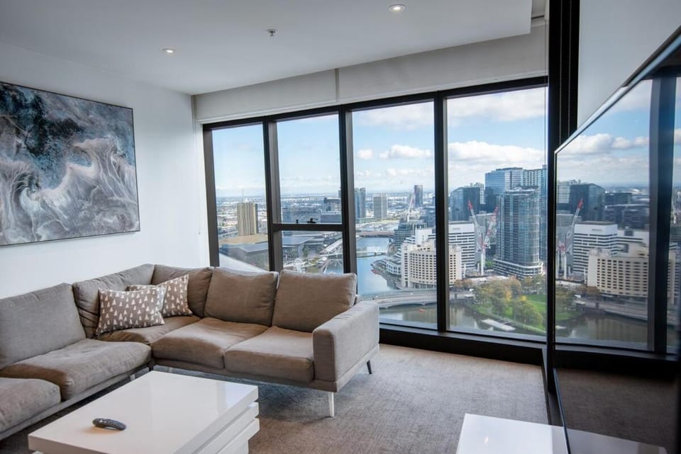 Natural landscape, Living room, Seating area, City view