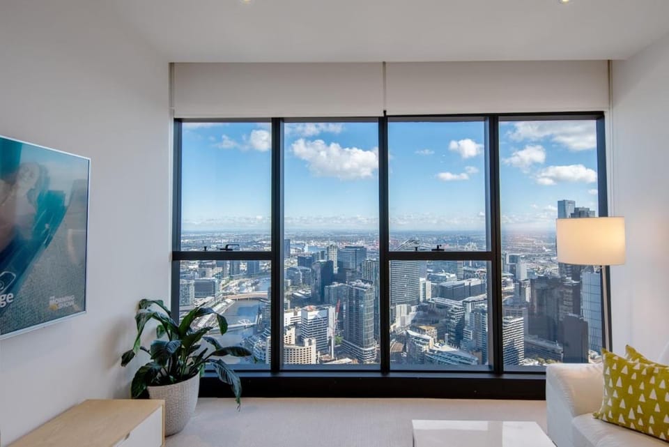 Living room, Seating area, City view