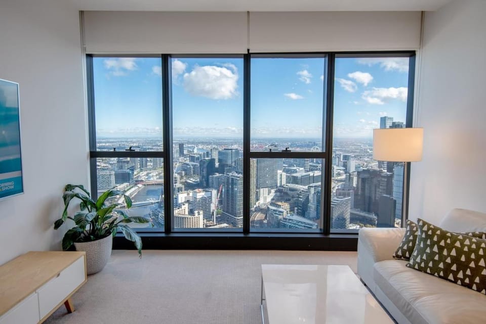 Living room, Seating area, City view