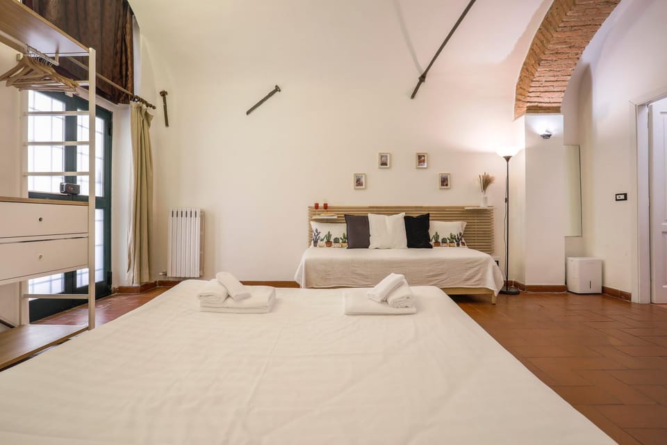 Bed, Photo of the whole room, Bedroom, towels, wardrobe