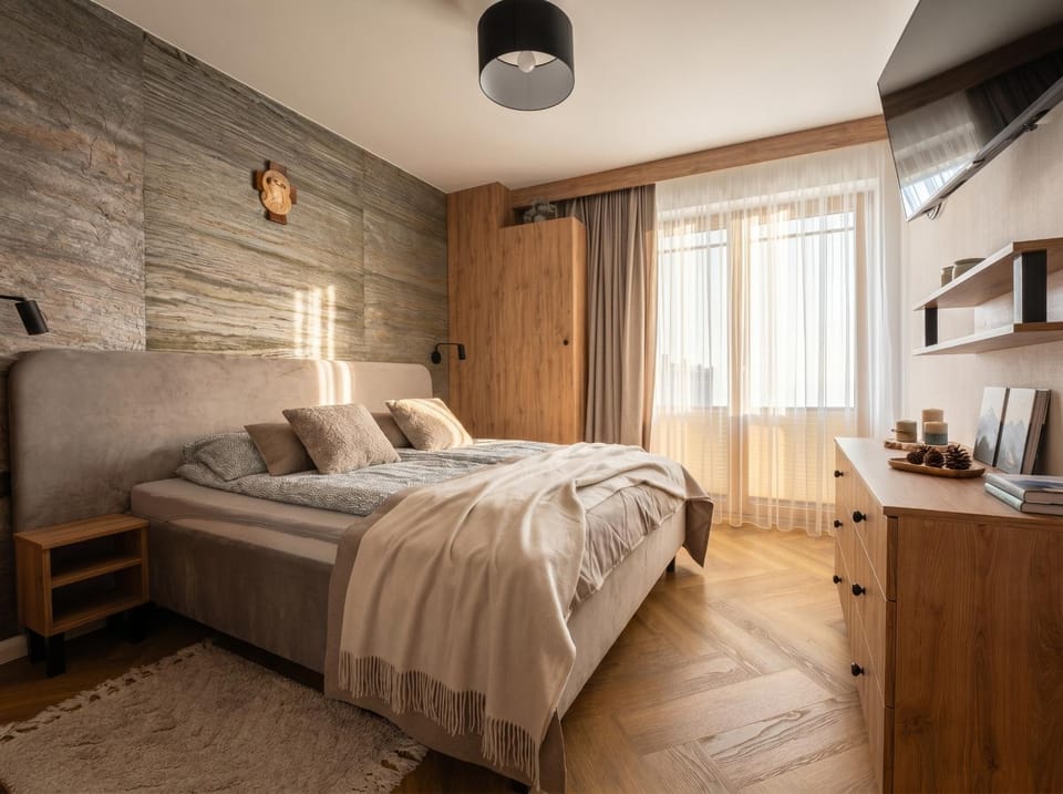 Bed, TV and multimedia, Kitchen or kitchenette, Photo of the whole room, Bedroom, hair dresser, minibar, towels, wardrobe