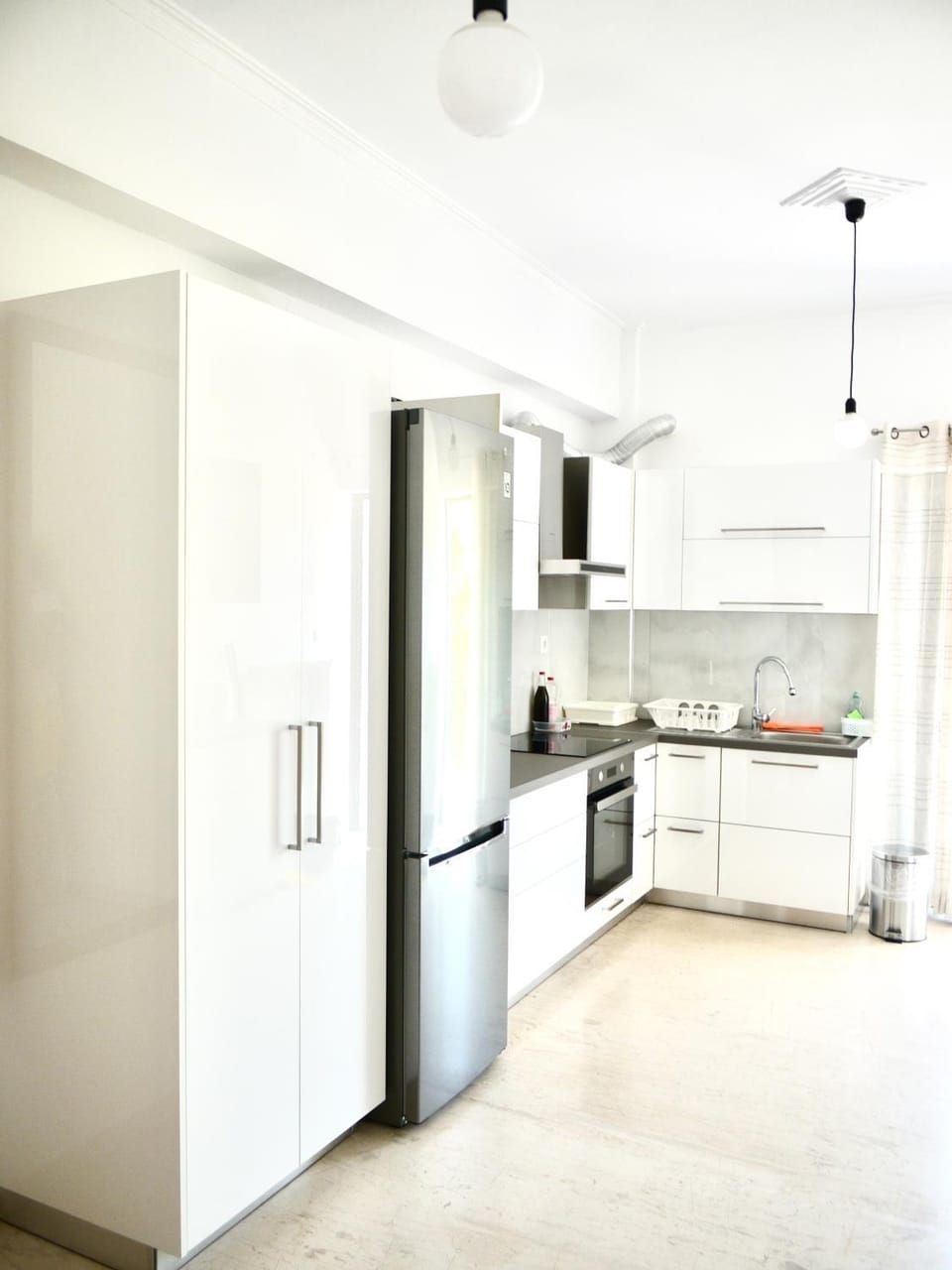 Kitchen or kitchenette, oven, stove