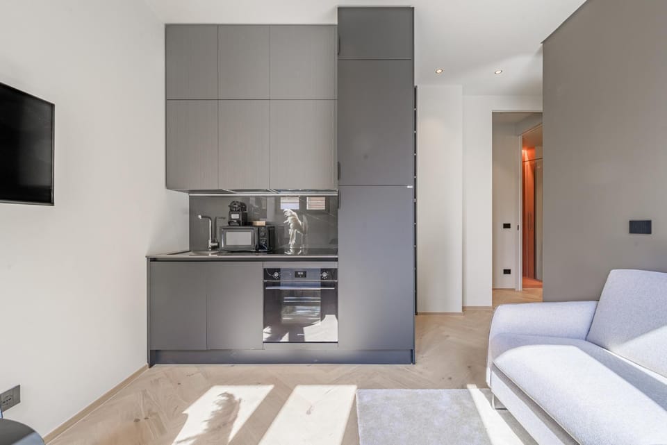 Coffee/tea facilities, Kitchen or kitchenette, Living room, oven