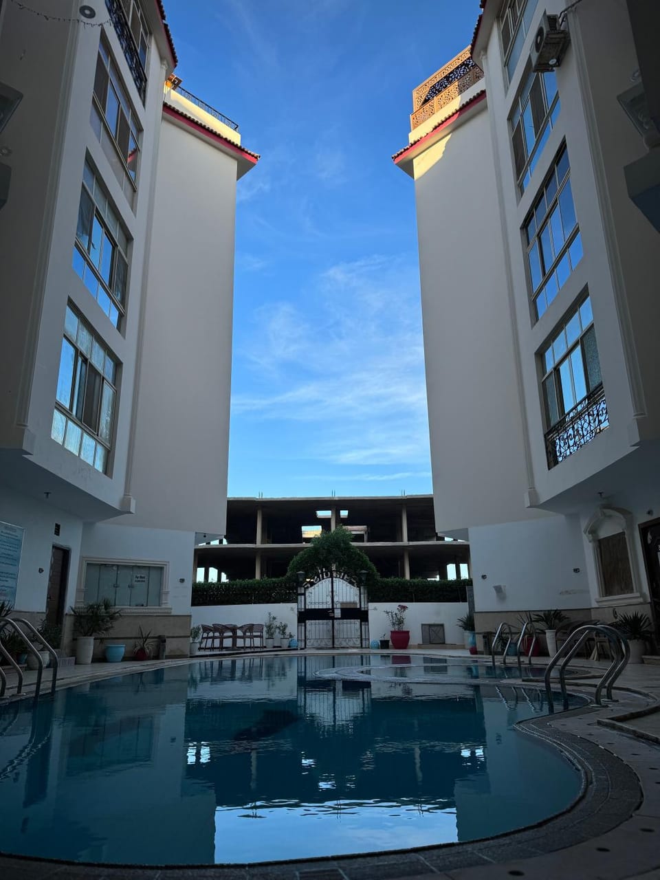Property building, Pool view, Swimming pool