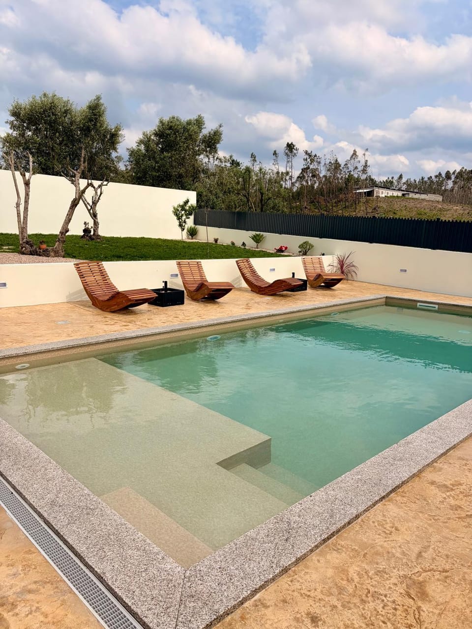 Natural landscape, Pool view, Swimming pool, sunbed
