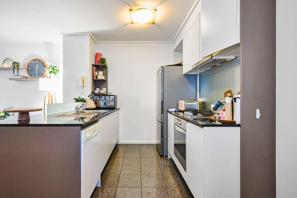 Kitchen or kitchenette, oven, stove