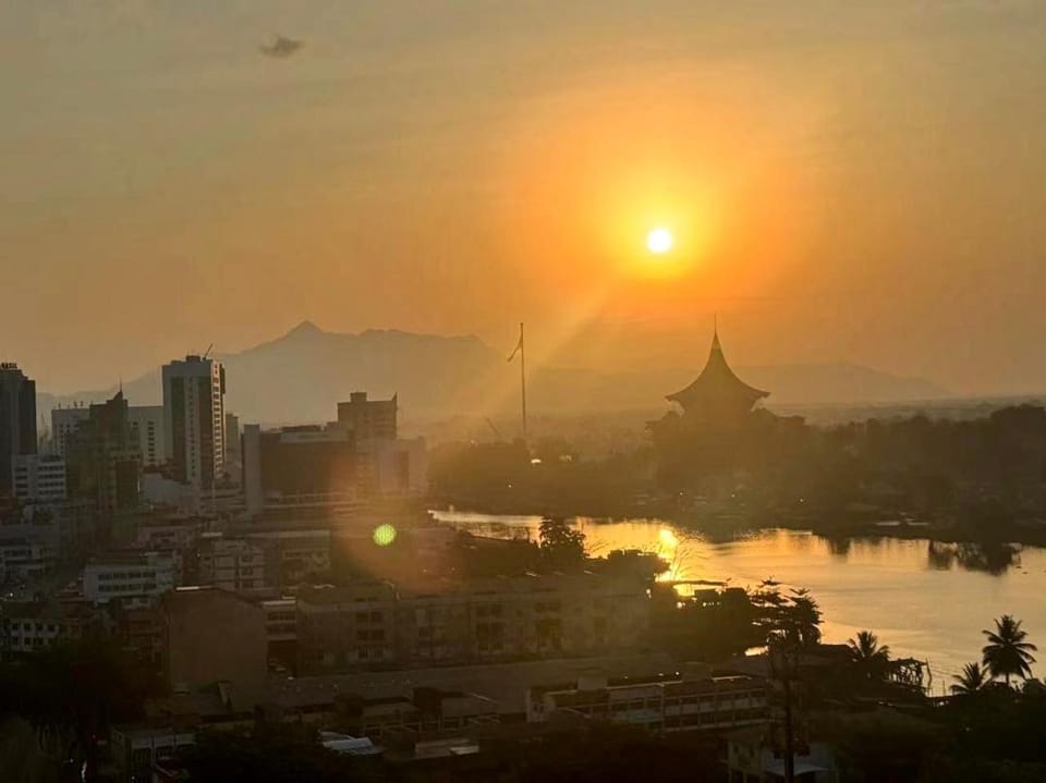 Day, Natural landscape, City view, River view, Sunset