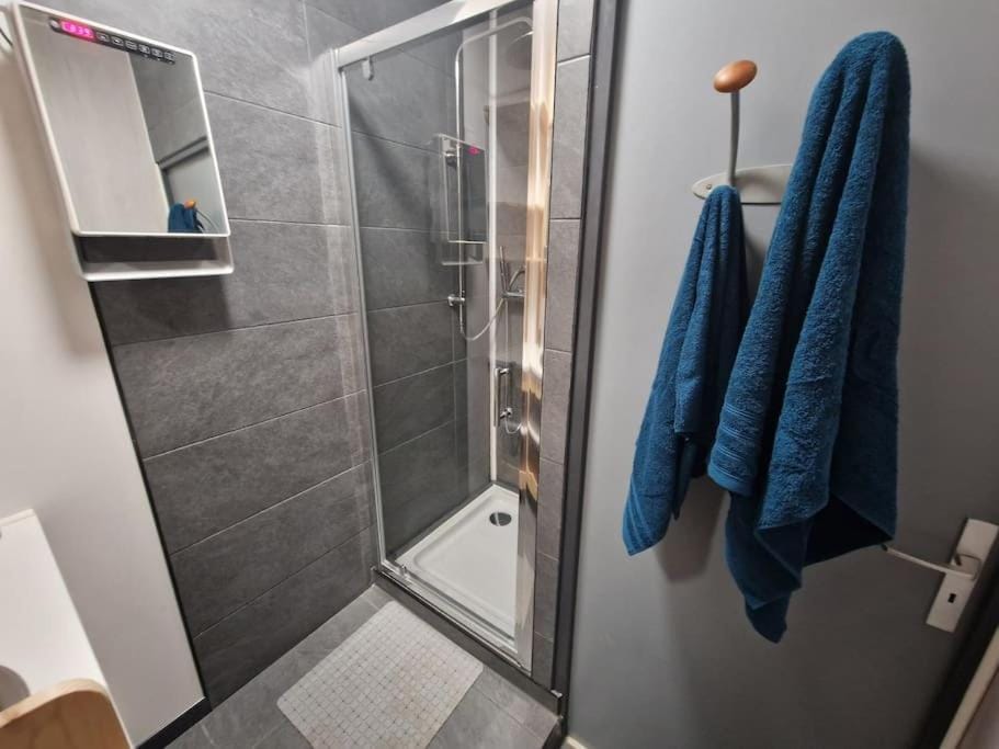 Shower, towels