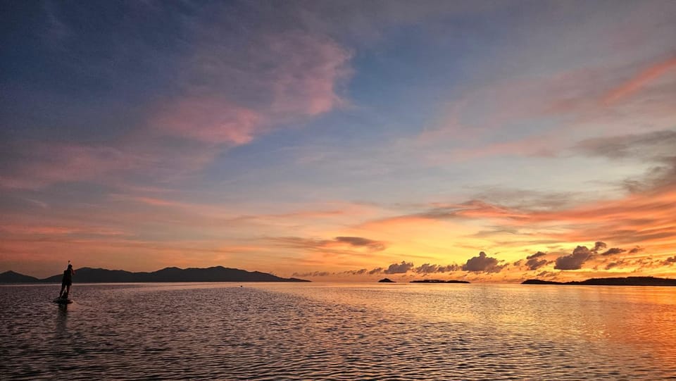 People, Beach, Sea view, Sunrise