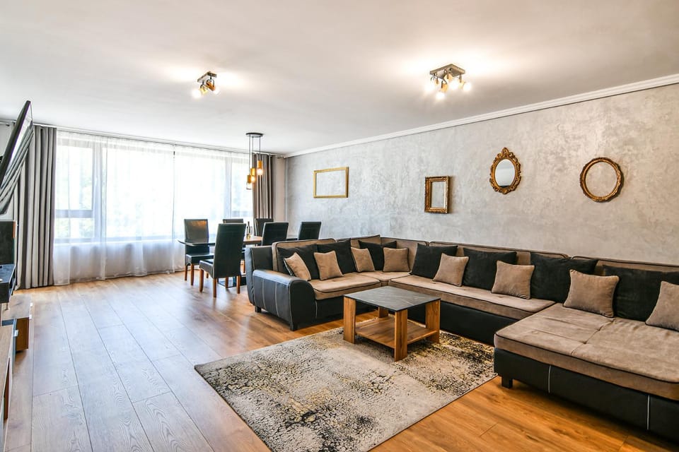 Property building, Living room, Dining area