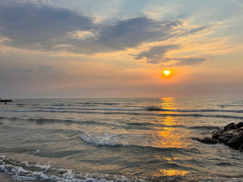 Day, Natural landscape, Beach, Sea view, Sunset