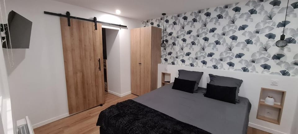 Bed, TV and multimedia, Photo of the whole room, wardrobe