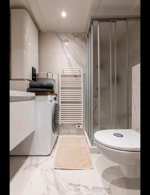 Shower, Toilet, Bathroom, towels