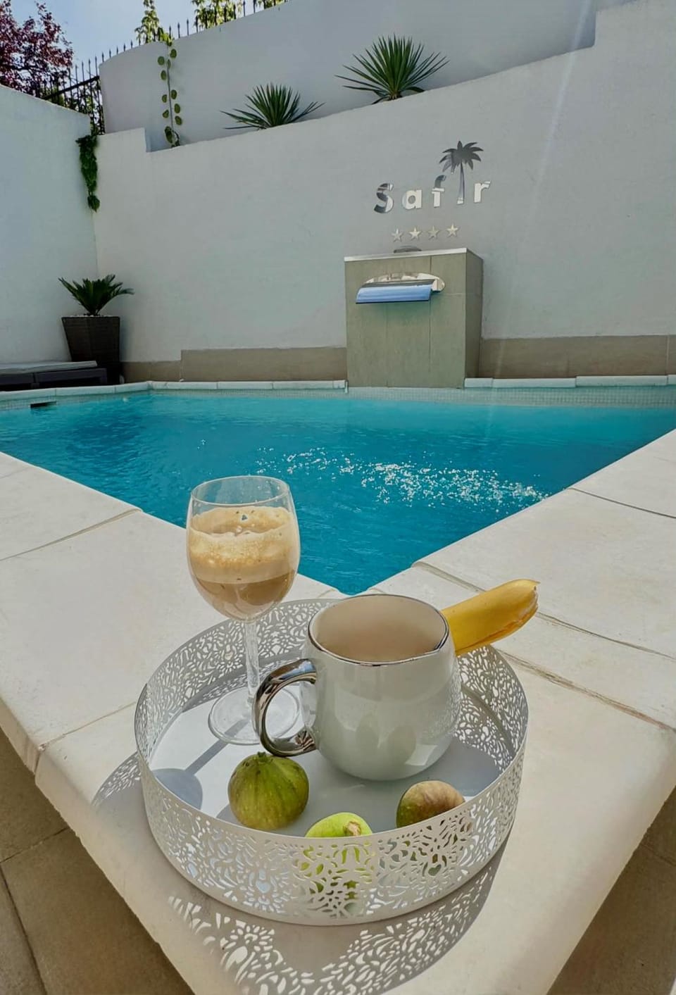 Pool view, Swimming pool, Swimming pool, sunbed, sunbed