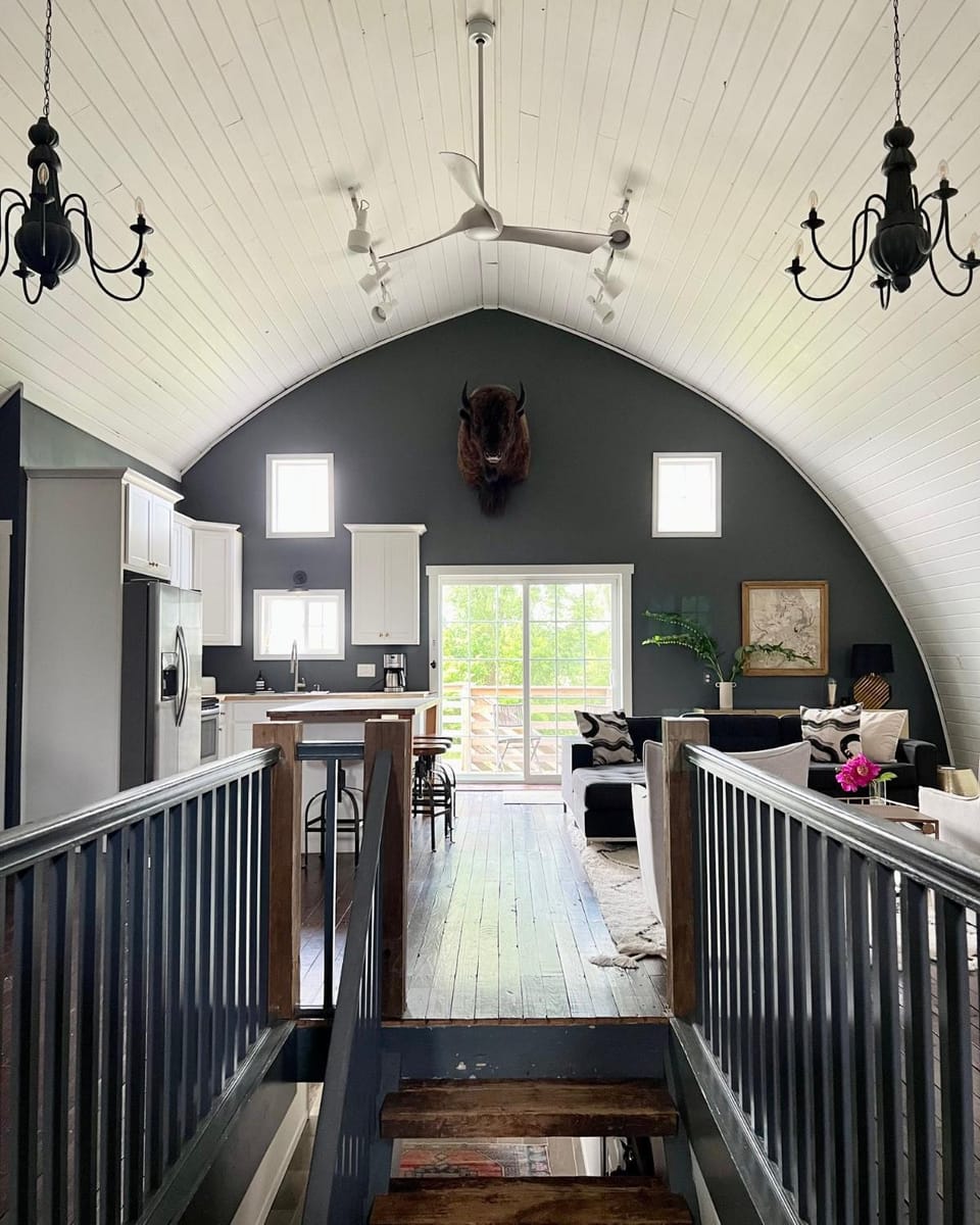Living room, kitchen