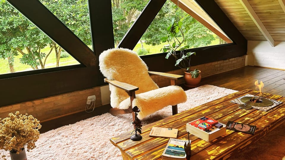 Living room, Seating area, Garden view