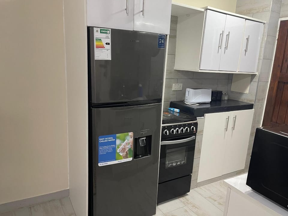 Kitchen or kitchenette, oven, stove, toaster