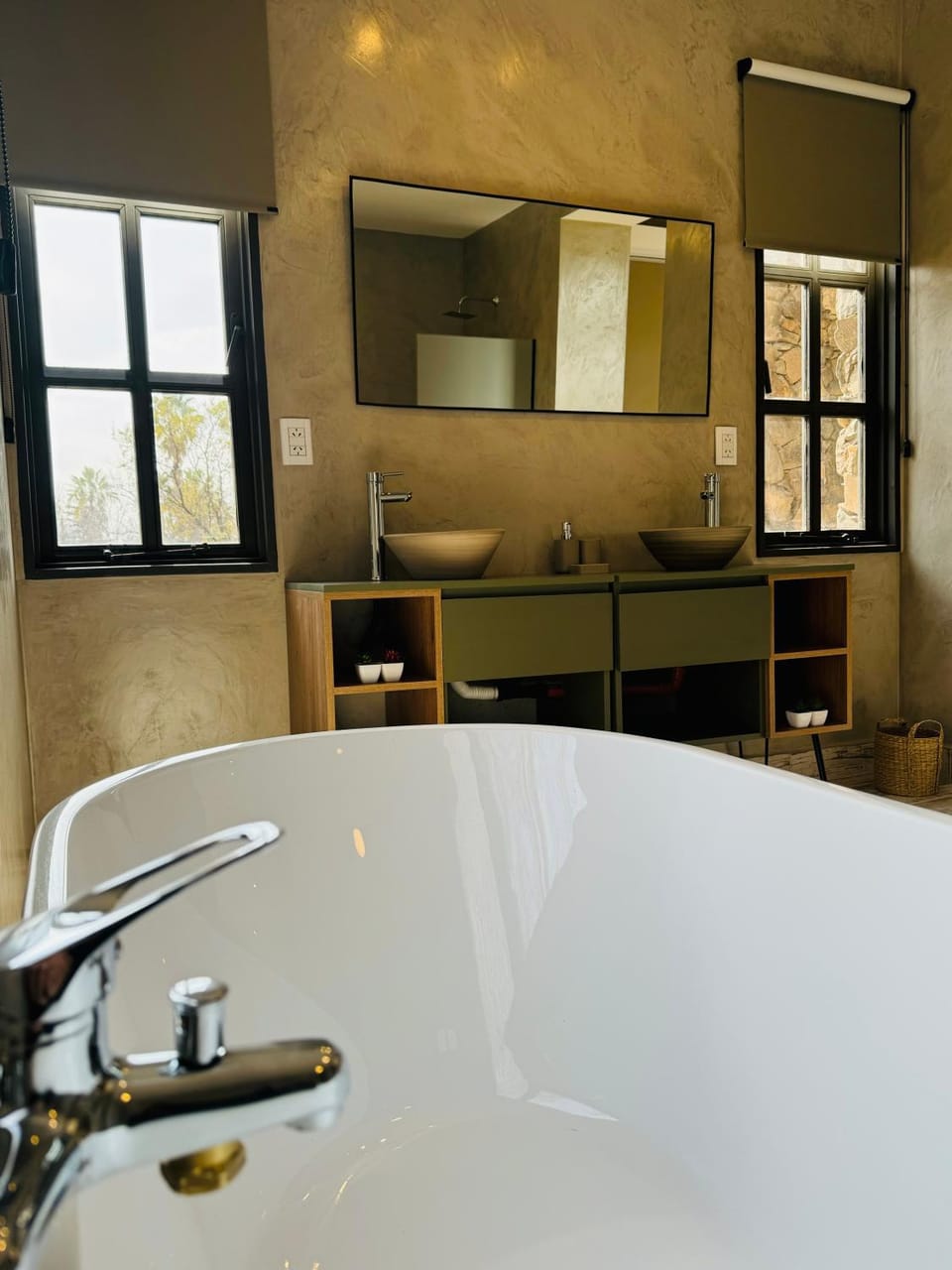 Bathroom, Garden view, Bath