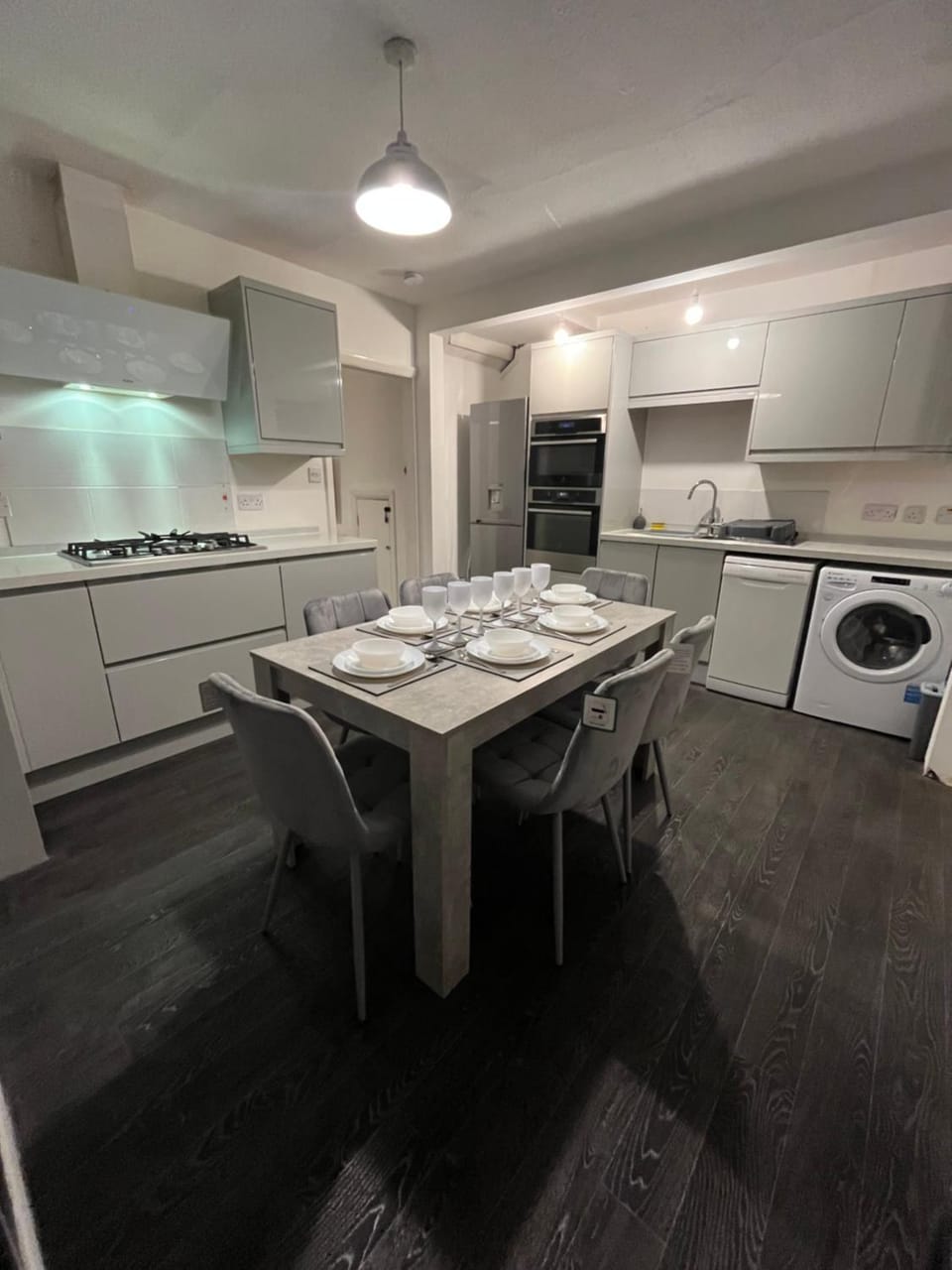 Kitchen or kitchenette, Dining area, Garden view, Garden view, dishwasher, oven, stove, washing machine, dryer