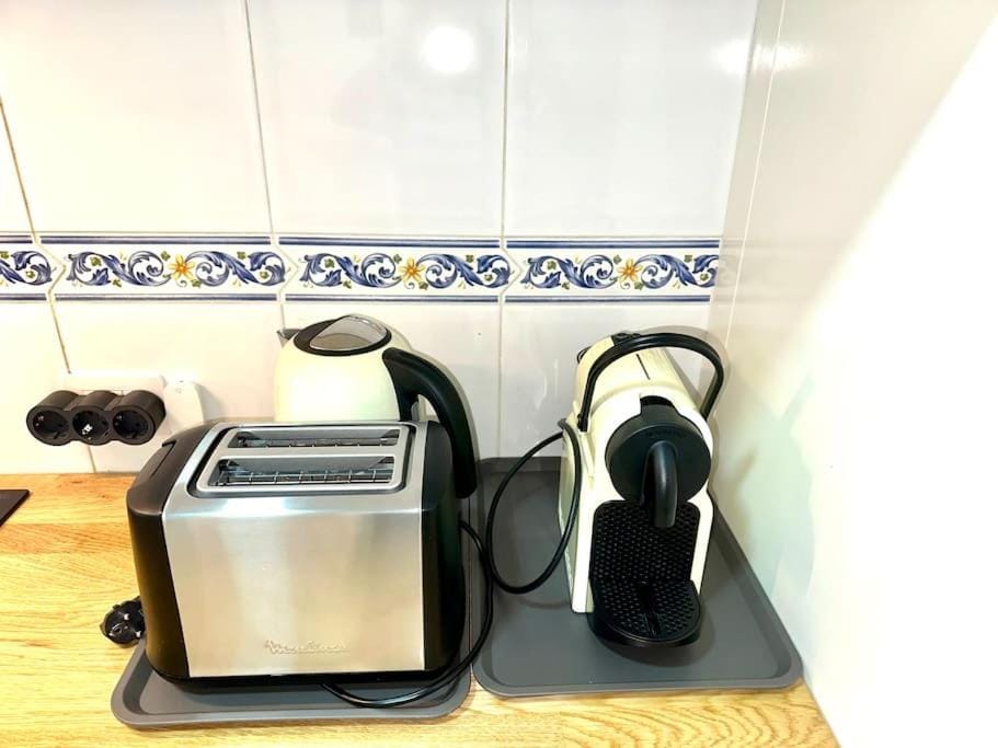Kitchen or kitchenette, toaster