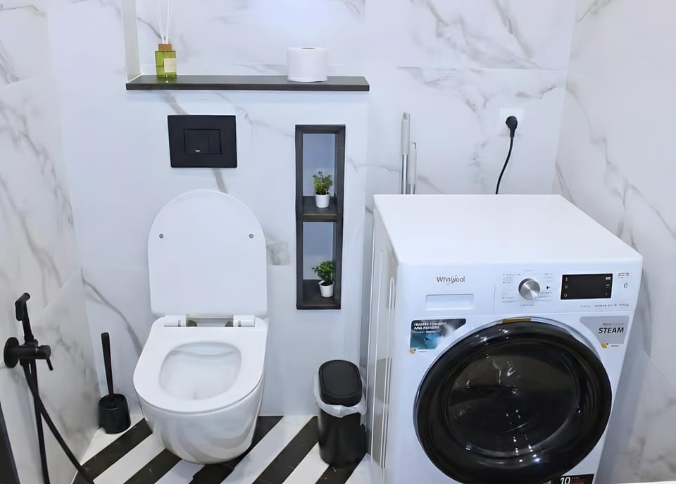 Shower, Toilet, Bathroom, Decorative detail, heating, washing machine, dryer