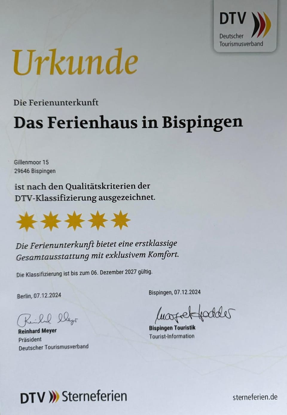 Certificate/Award