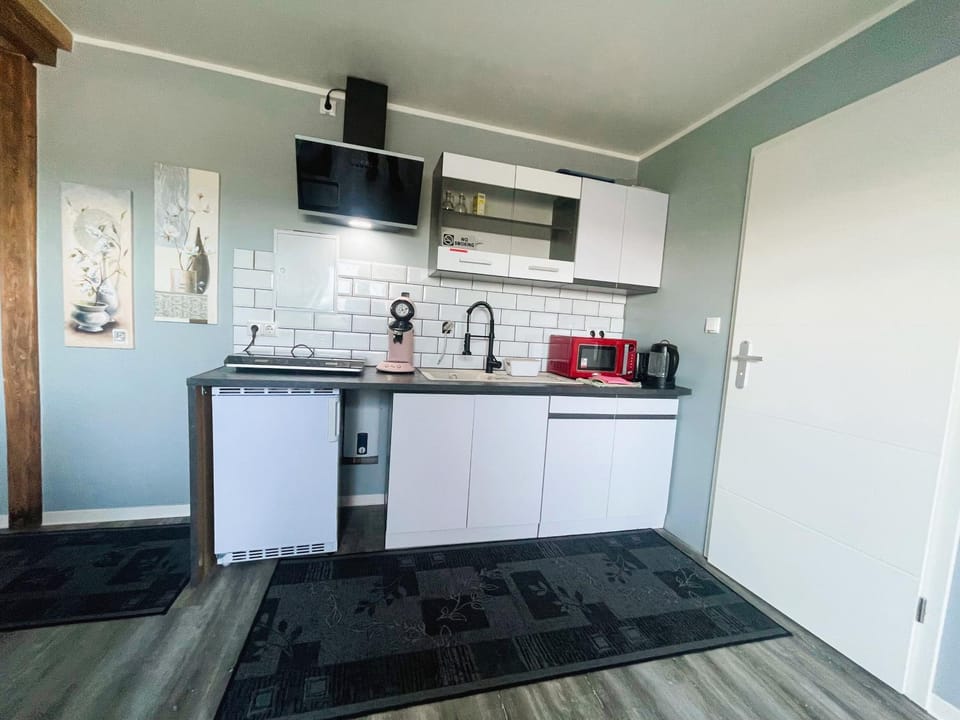 Coffee/tea facilities, Kitchen or kitchenette, stove, toaster