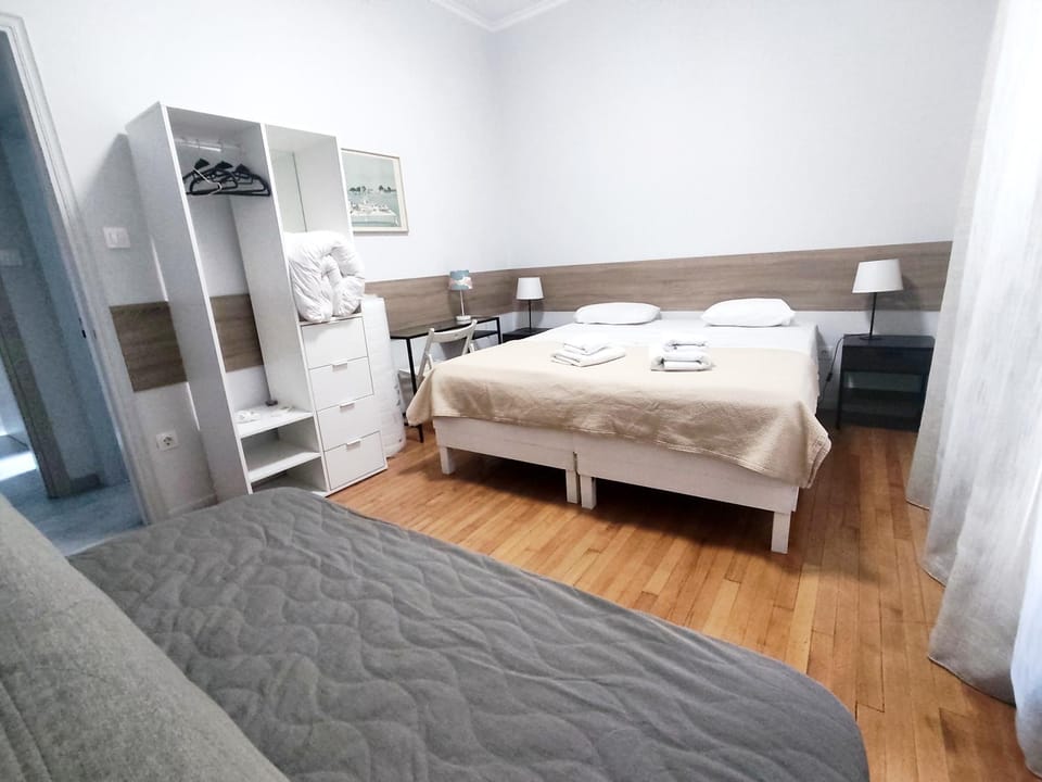 Bed, Photo of the whole room, Bedroom, towels, wardrobe