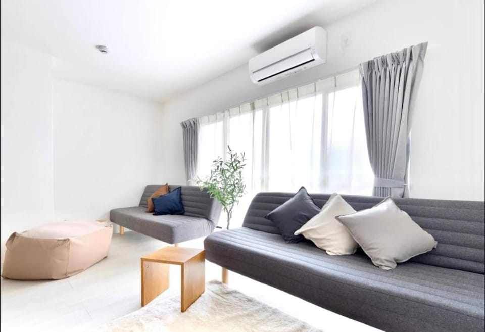 Living room, Seating area, air conditioner