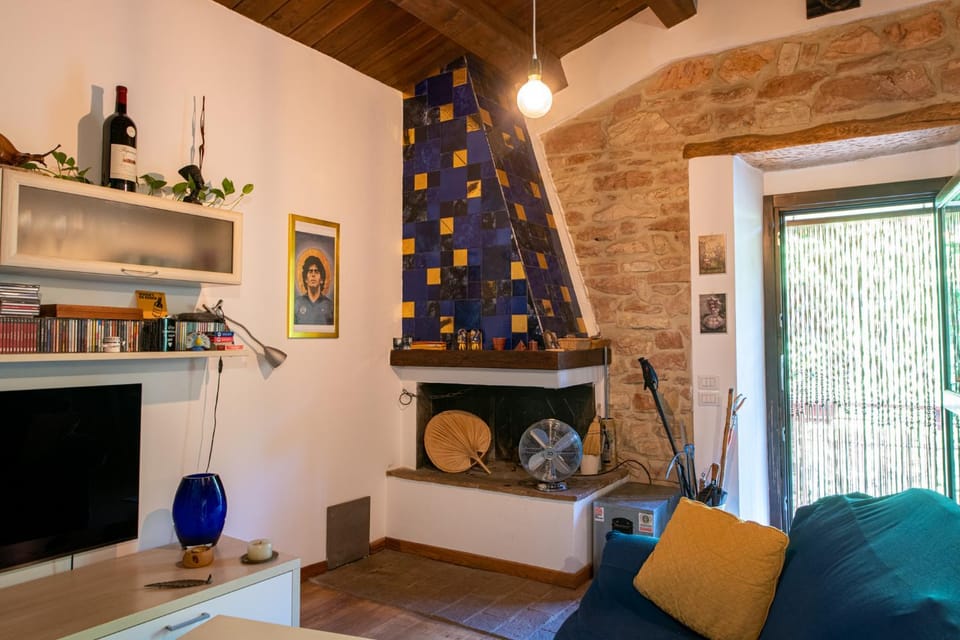 TV and multimedia, Seating area, fireplace