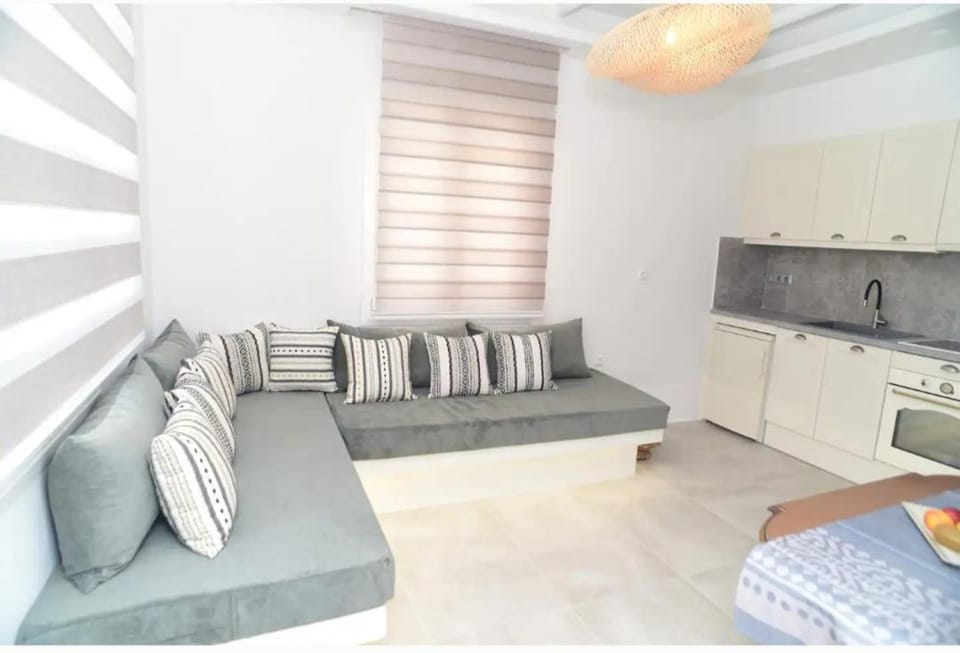 Kitchen or kitchenette, Living room, Seating area, oven, stove