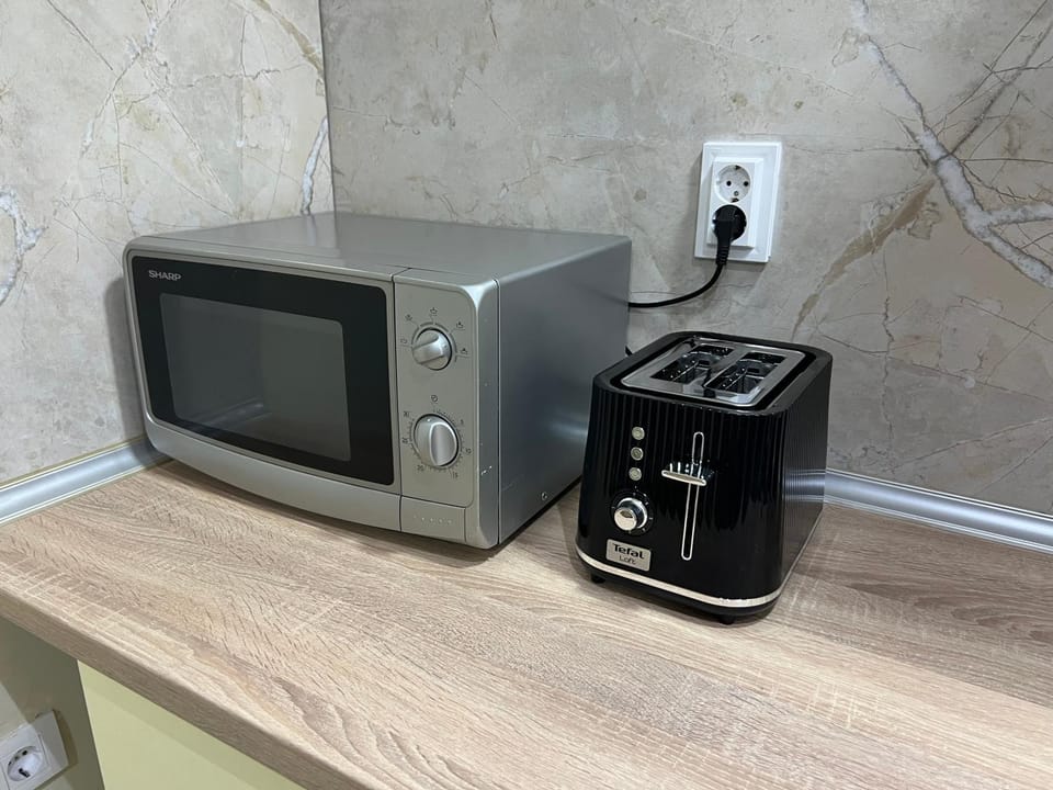 microwave, toaster