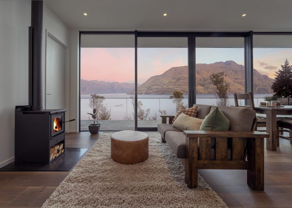 Natural landscape, Living room, Lake view, Mountain view