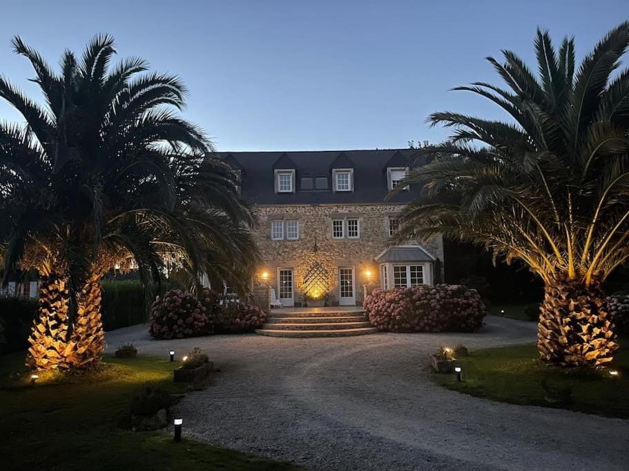 Property building, Night, Garden