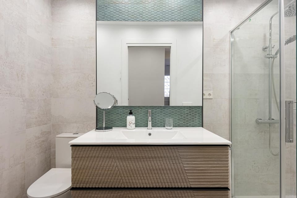 Bathroom, Living room