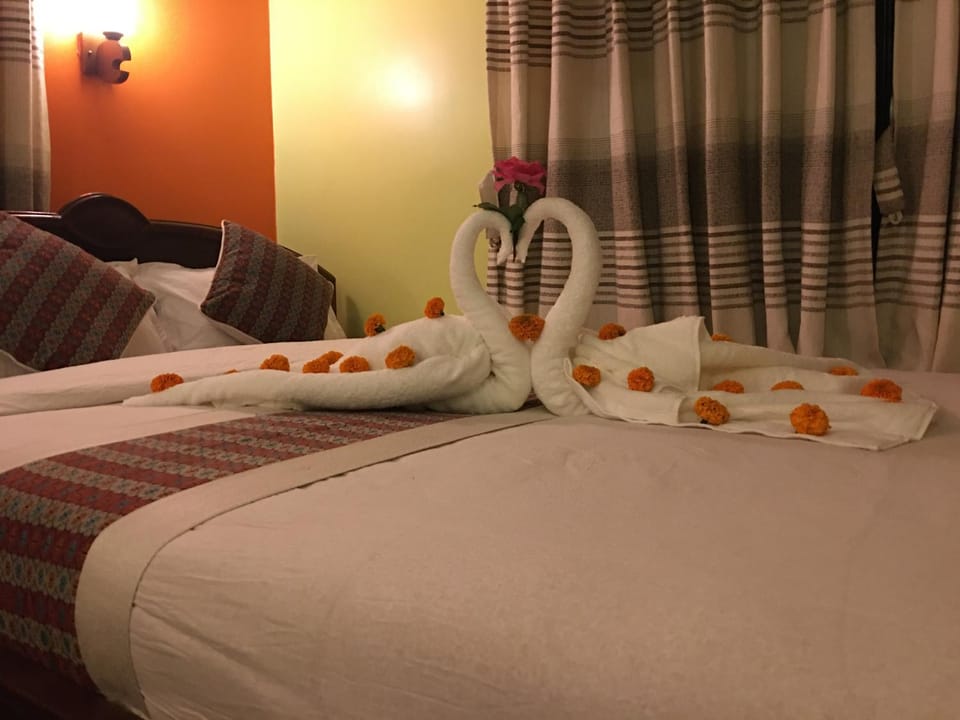 Bedroom, towels