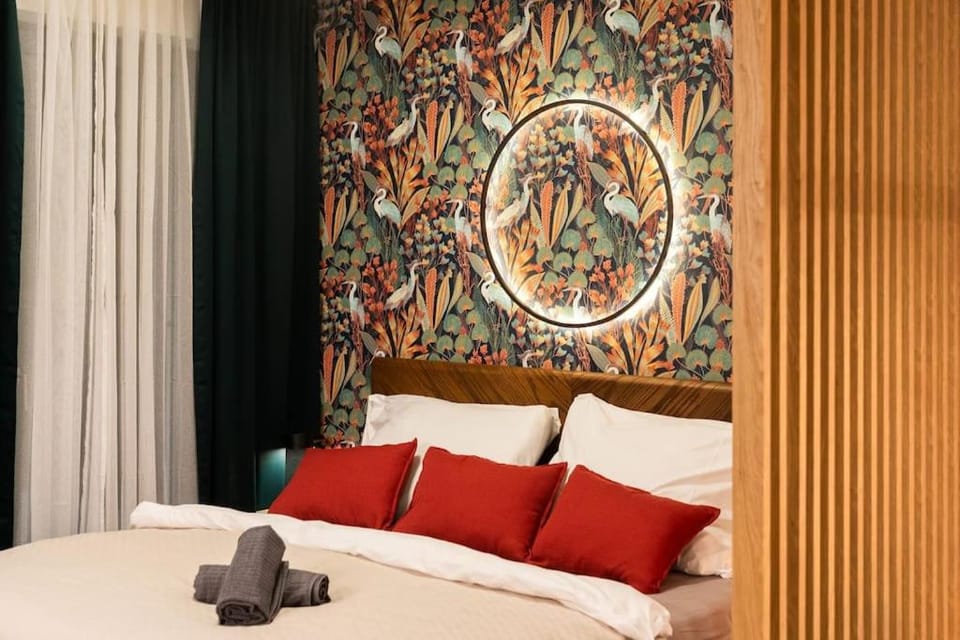 Bed, Decorative detail, Bedroom