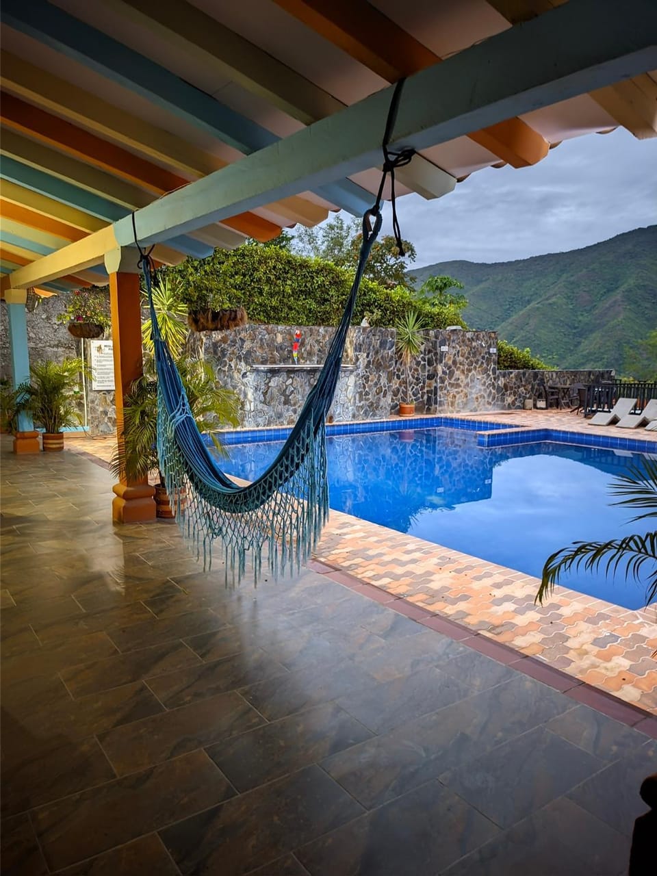 Patio, Day, Natural landscape, Mountain view, Pool view, Swimming pool