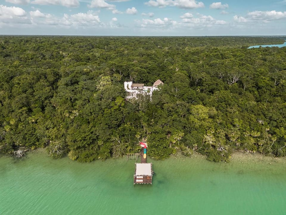 Property building, Natural landscape, Bird's eye view, Lake view