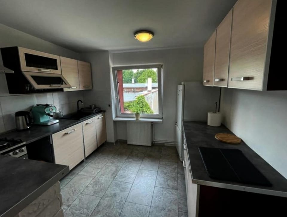 Kitchen or kitchenette, dishwasher, oven, stove