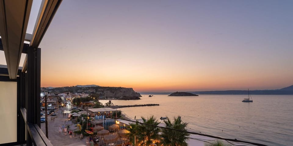 Beach, Sea view, Sunset