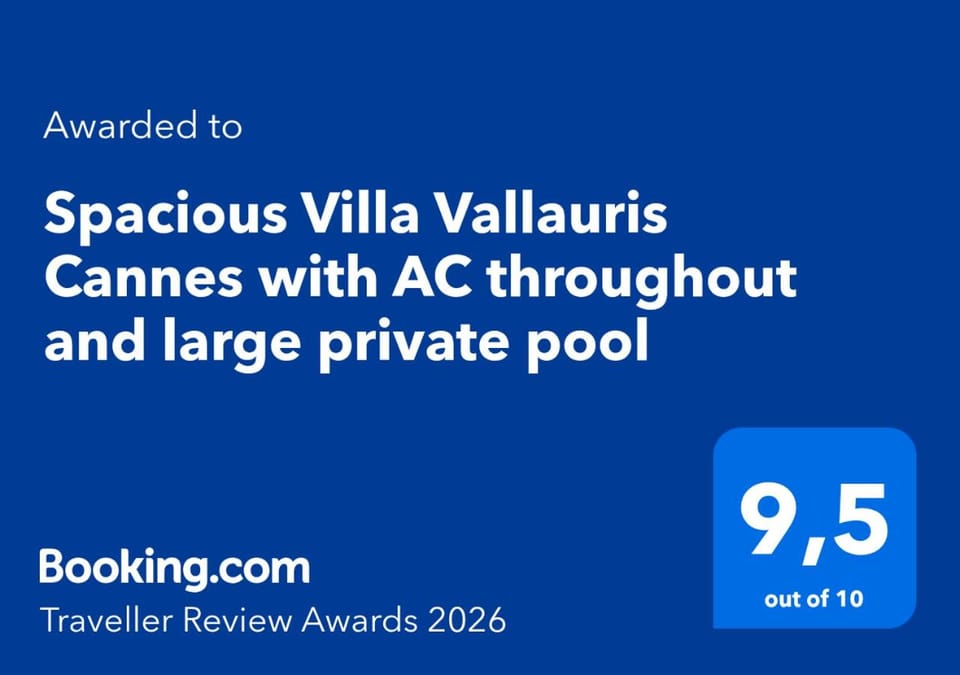 Spacious Villa Vallauris Cannes with AC throughout and large private pool Villa in Mougins
