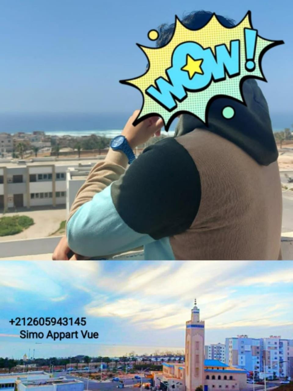 Luxury Seafront Apartment in Agadir Vue Mer Taghazout Surf & Ocean View your Home place Apartment in Agadir