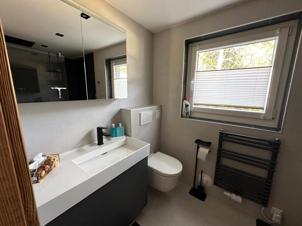 Shower, Toilet, Bathroom, towels