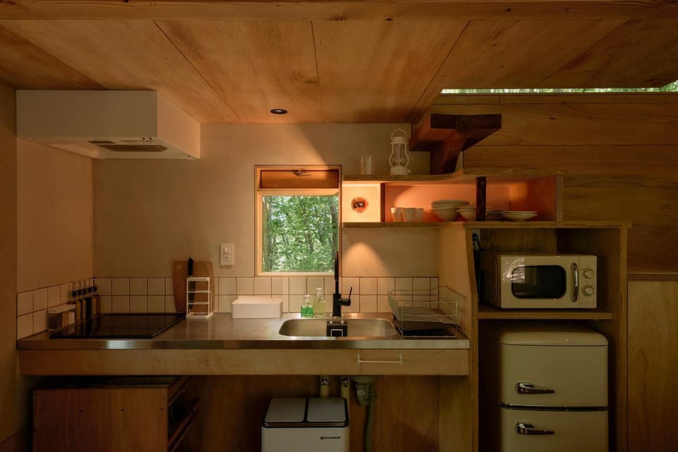 Kitchen or kitchenette, minibar, stove
