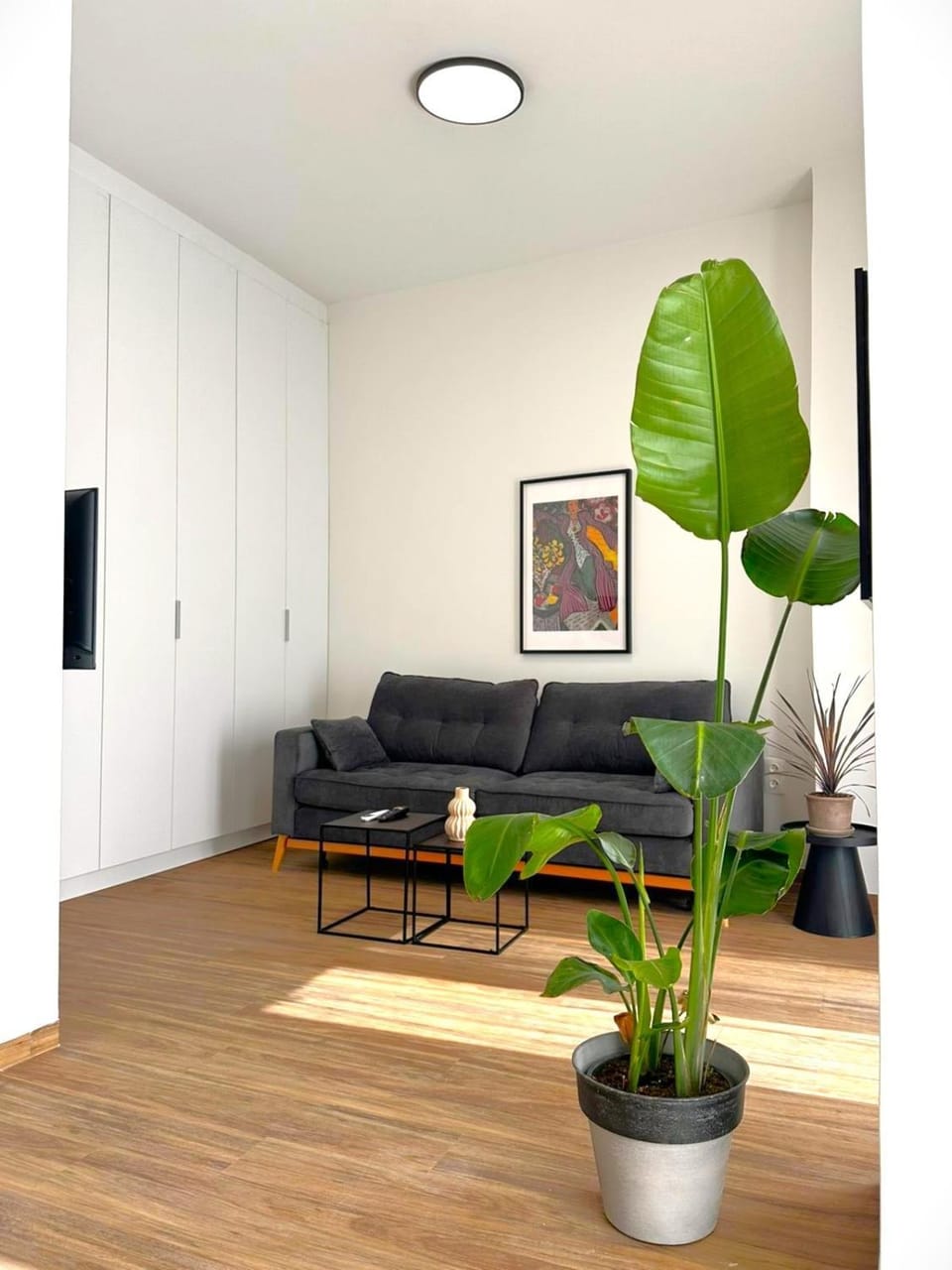 Living room, Seating area, air conditioner